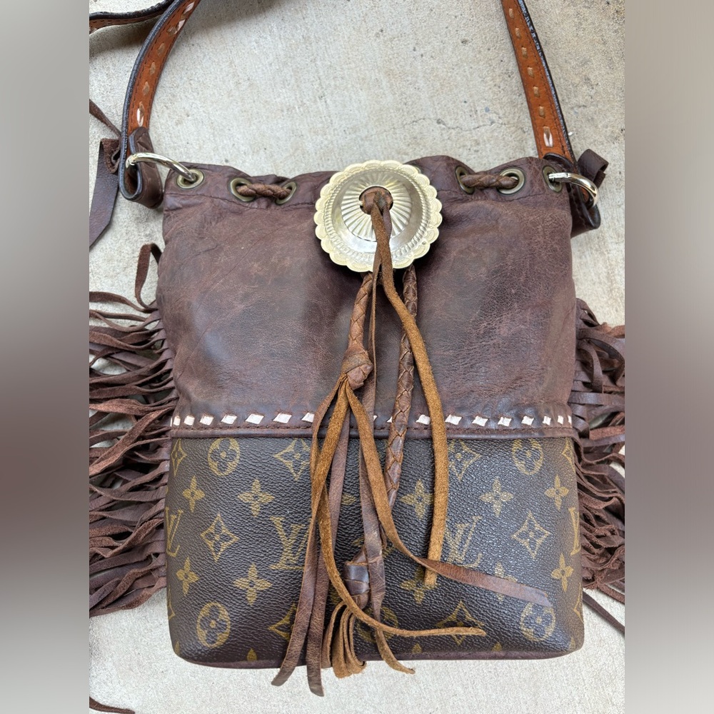 Running Roan Tack Revamped Louis Vuitton Fringe Western Bag